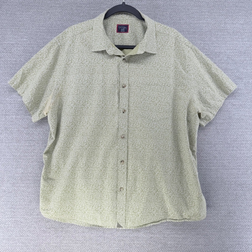 UNTUCKit Byers-SS Mens XL Relaxed Fit Short Sleeve Cotton Button Down Shirt